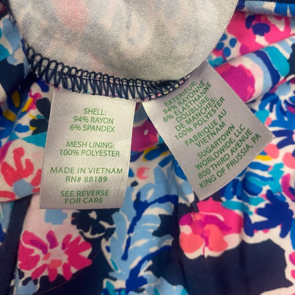 Lilly Pulitzer Dante Jumpsuit Stretchy High Tide Navy Turtle Amazement Size  S - Picture 16 of 16